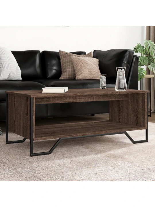 Konferenční stolek hnědý dub 100 x 51 x 40 cm kompozitní dřevo