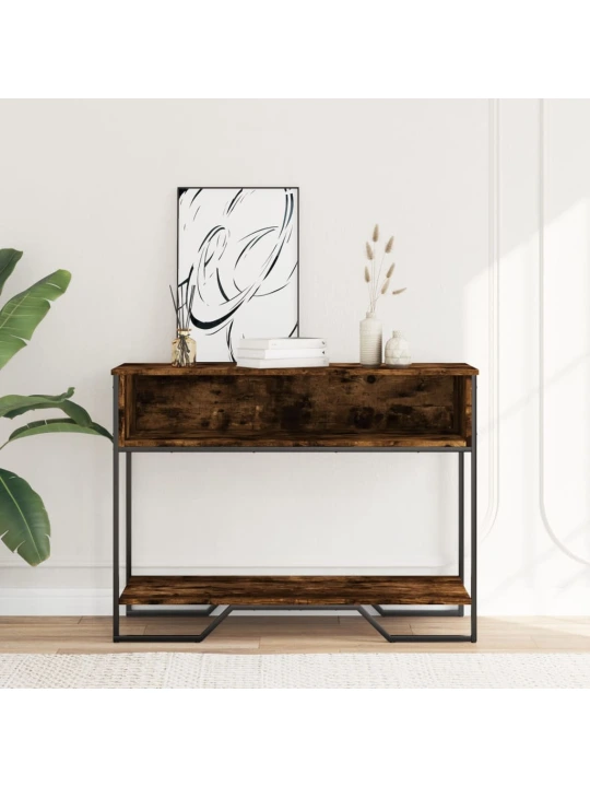 Konzolový stolek kouřový dub 100x35x74,5 cm kompozitní dřevo