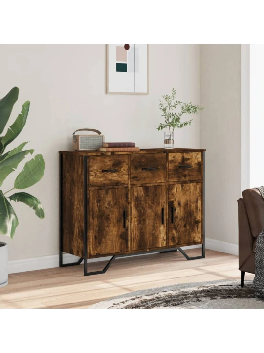 Příborník kouřový dub 97 x 32,5 x 74,5 cm kompozitní dřevo