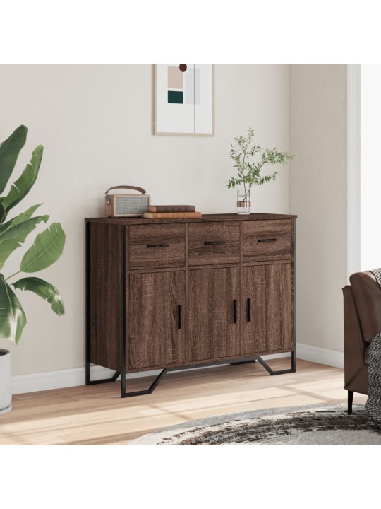Příborník hnědý dub 97 x 32,5 x 74,5 cm kompozitní dřevo
