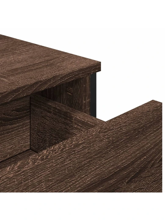Příborník hnědý dub 97 x 32,5 x 74,5 cm kompozitní dřevo