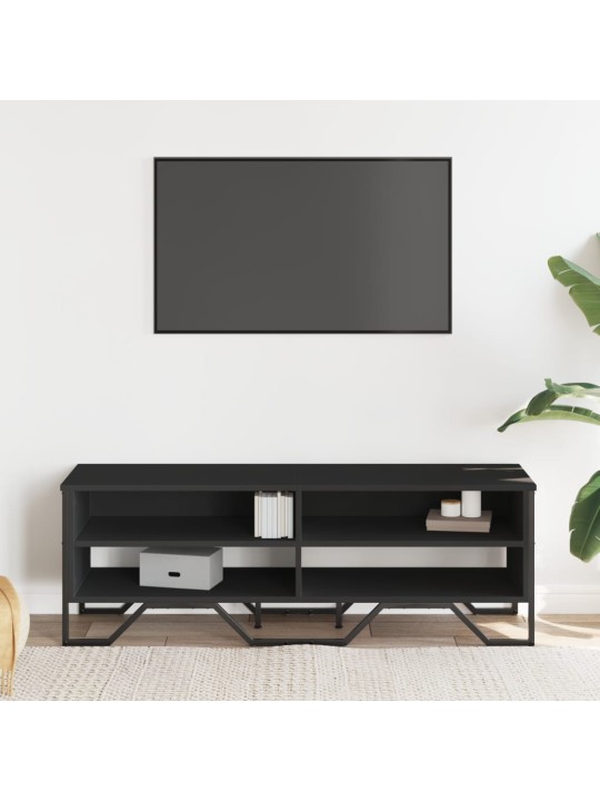 TV skříňka černá 122 x 34 x 41 cm kompozitní dřevo
