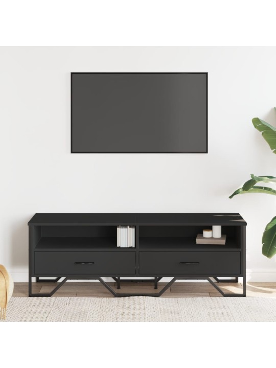 TV skříňka černá 122 x 34 x 41 cm kompozitní dřevo