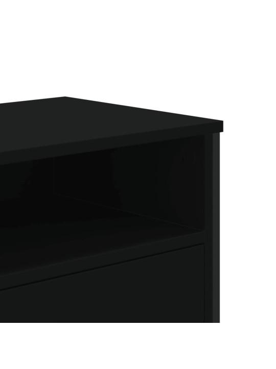 TV skříňka černá 122 x 34 x 41 cm kompozitní dřevo