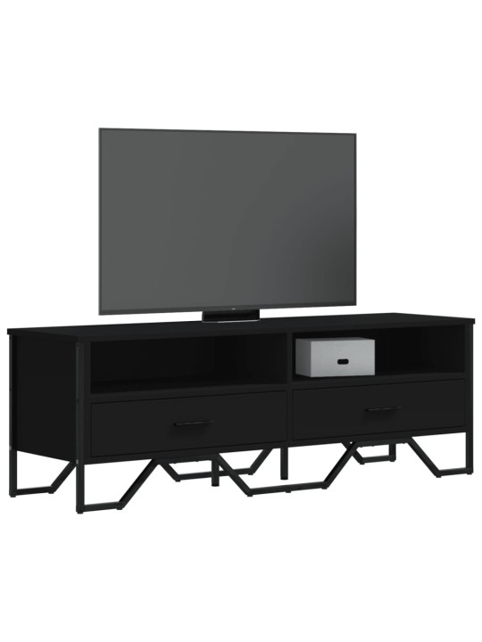 TV skříňka černá 122 x 34 x 41 cm kompozitní dřevo
