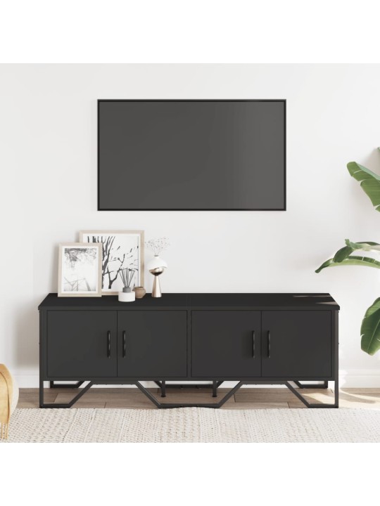 TV skříňka černá 122 x 34 x 41 cm kompozitní dřevo