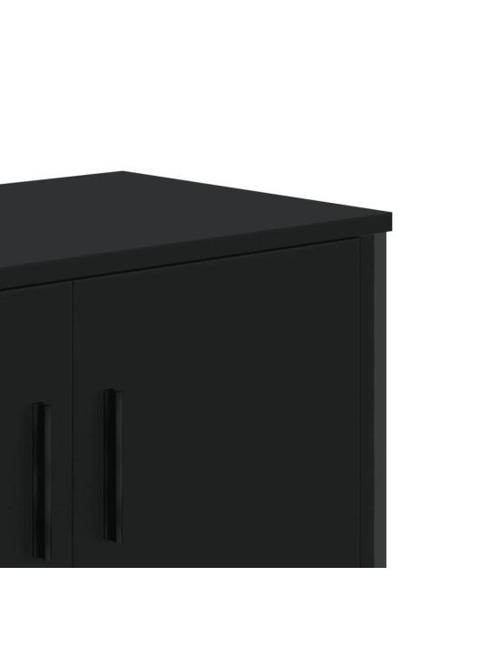 TV skříňka černá 122 x 34 x 41 cm kompozitní dřevo