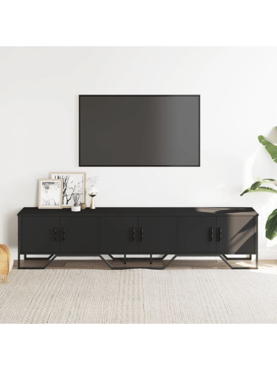 TV skříňka černá 180 x 34 x 41 cm kompozitní dřevo