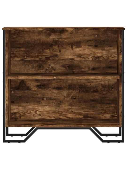 Knihovna kouřový dub 80 x 31 x 74,5 cm kompozitní dřevo