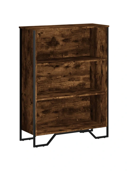 Knihovna kouřový dub 80 x 31 x 106 cm kompozitní dřevo