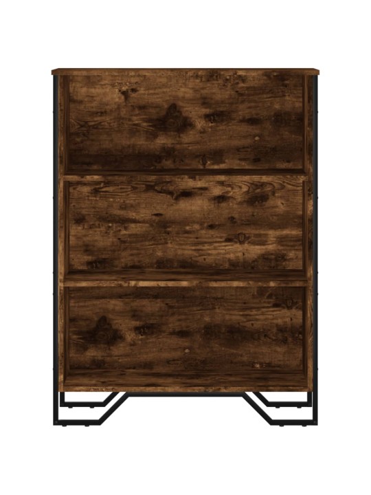 Knihovna kouřový dub 80 x 31 x 106 cm kompozitní dřevo