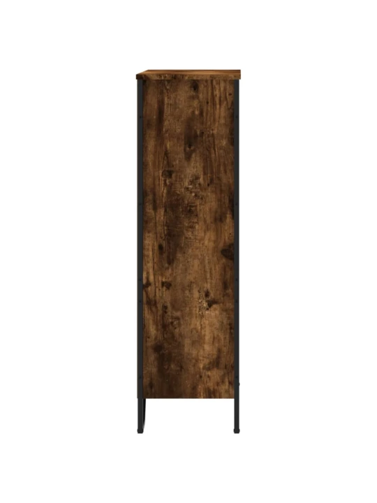 Knihovna kouřový dub 80 x 31 x 106 cm kompozitní dřevo