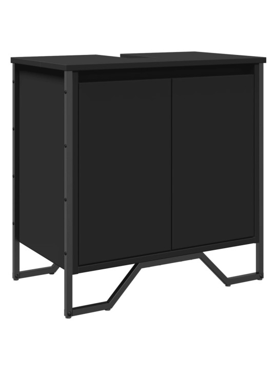 Koupelnová skříňka pod umyvadlo černá 60x35x60 cm kompozit