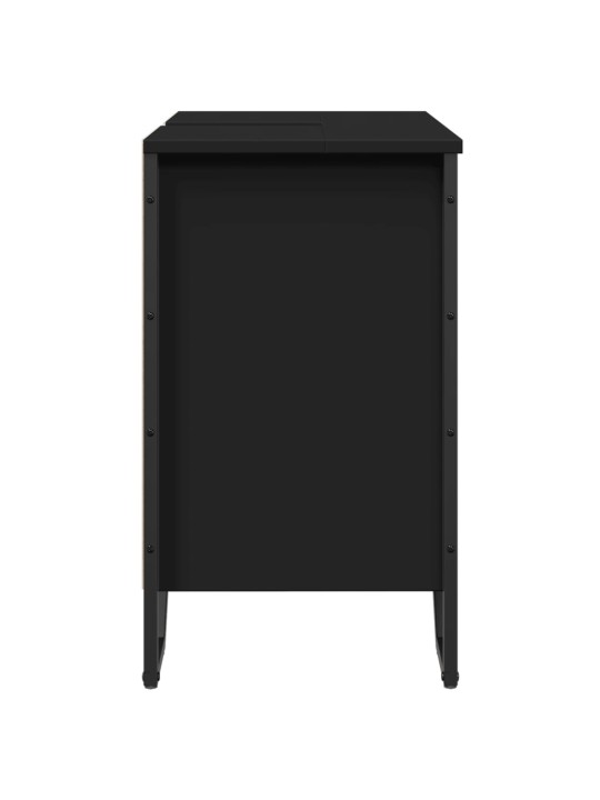 Koupelnová skříňka pod umyvadlo černá 60x35x60 cm kompozit