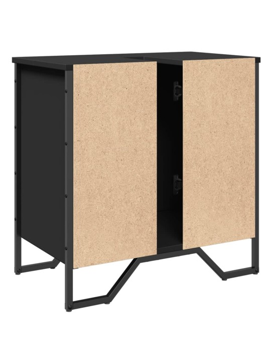 Koupelnová skříňka pod umyvadlo černá 60x35x60 cm kompozit