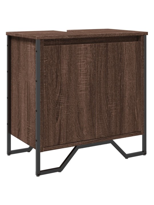 Koupelnová skříňka pod umyvadlo hnědý dub 60x35x60 cm kompozit