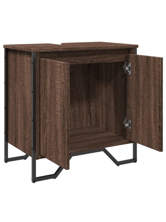 Koupelnová skříňka pod umyvadlo hnědý dub 60x35x60 cm kompozit