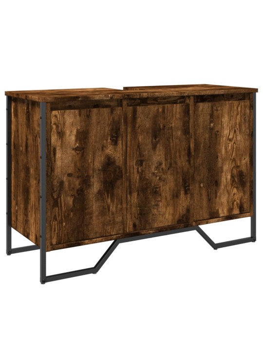 Koupelnová skříňka pod umyvadlo kouřový dub 91x35x60cm kompozit