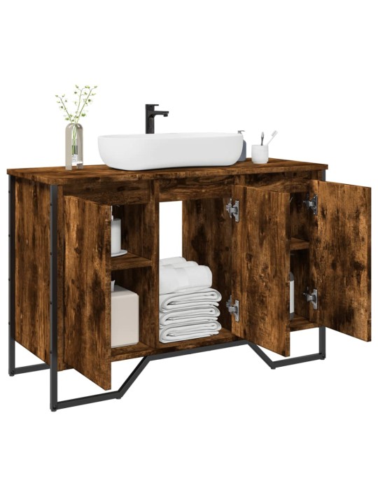 Koupelnová skříňka pod umyvadlo kouřový dub 91x35x60cm kompozit