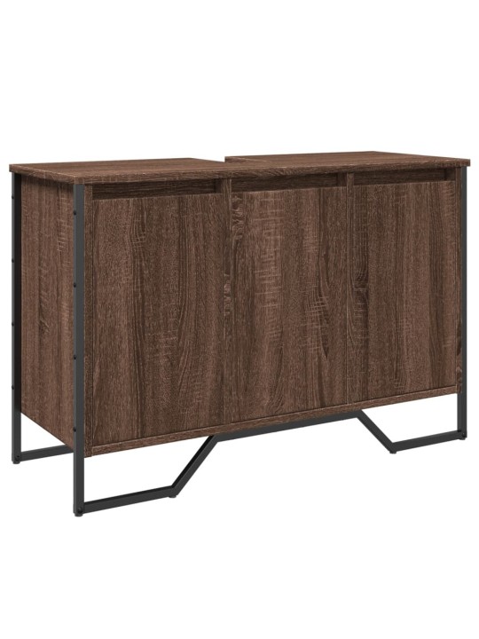 Koupelnová skříňka pod umyvadlo hnědý dub 91x35x60 cm kompozit