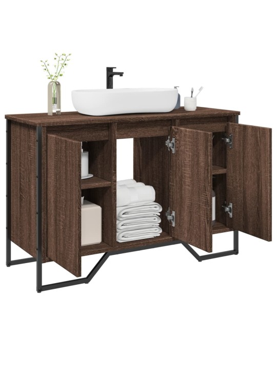 Koupelnová skříňka pod umyvadlo hnědý dub 91x35x60 cm kompozit