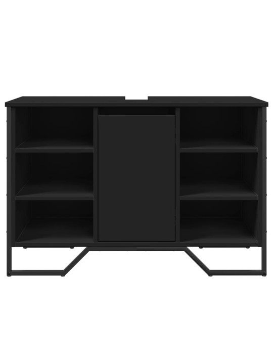 Koupelnová skříňka pod umyvadlo černá 91x35x60 cm kompozit