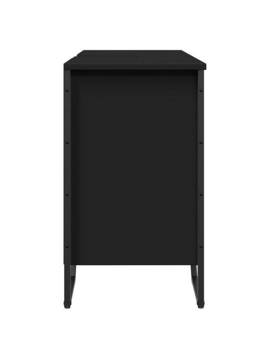 Koupelnová skříňka pod umyvadlo černá 91x35x60 cm kompozit