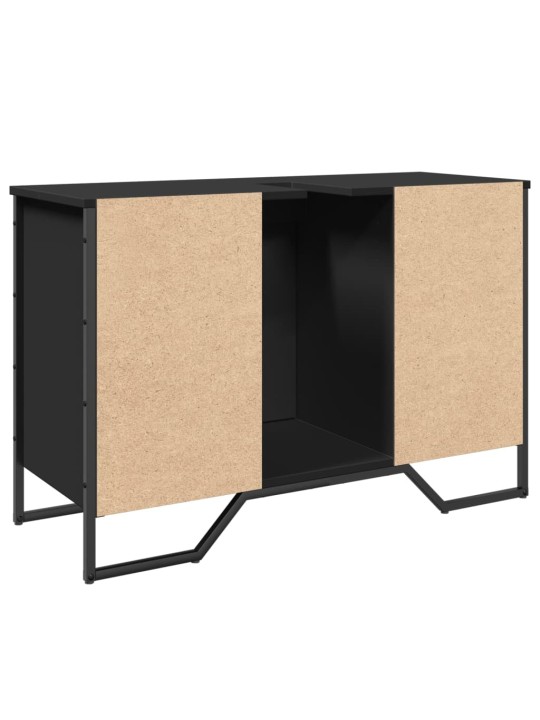 Koupelnová skříňka pod umyvadlo černá 91x35x60 cm kompozit