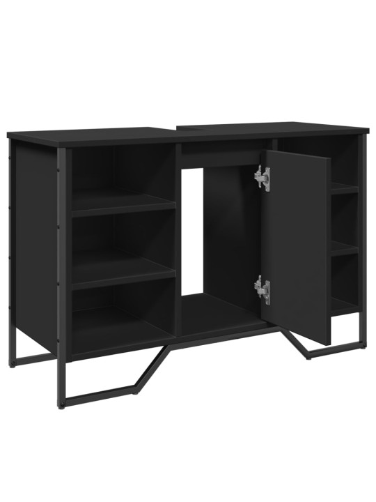 Koupelnová skříňka pod umyvadlo černá 91x35x60 cm kompozit