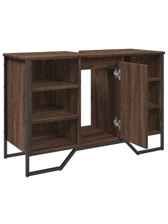 Koupelnová skříňka pod umyvadlo hnědý dub 91x35x60 cm kompozit