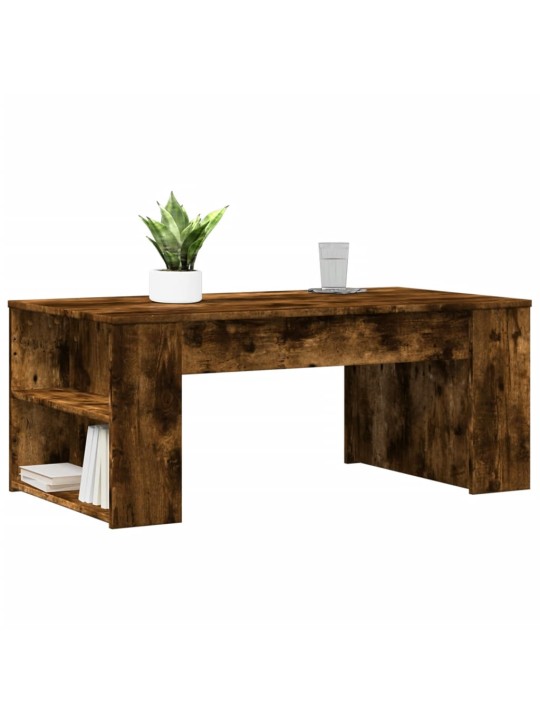 Konferenční stolek kouřový dub 102x55x42 cm kompozitní dřevo
