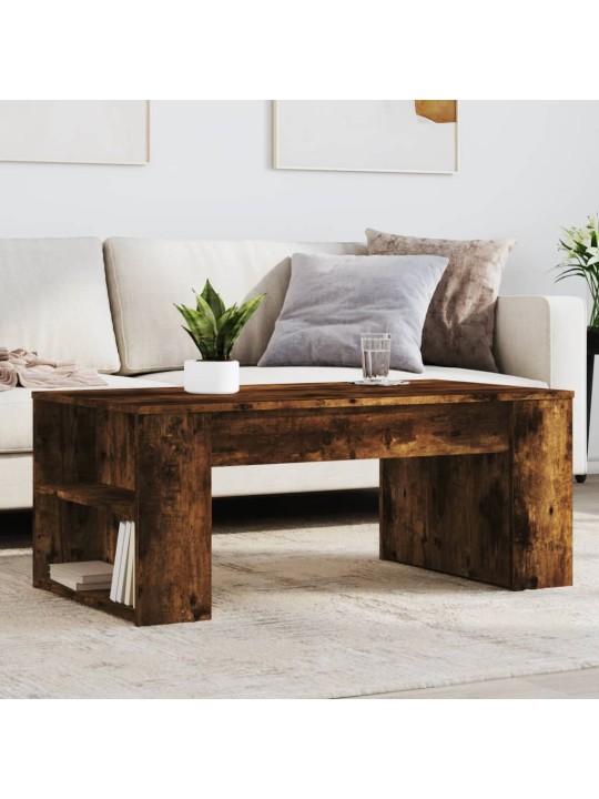 Konferenční stolek kouřový dub 102x55x42 cm kompozitní dřevo