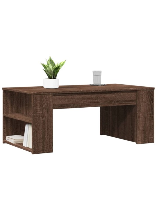 Konferenční stolek hnědý dub 102 x 55 x 42 cm kompozitní dřevo