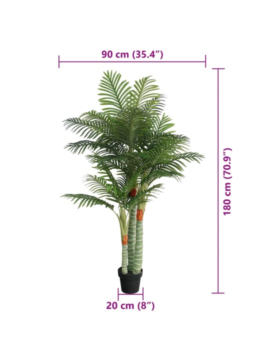 Umělá palma se 3 kmínky zelená 180 cm PP