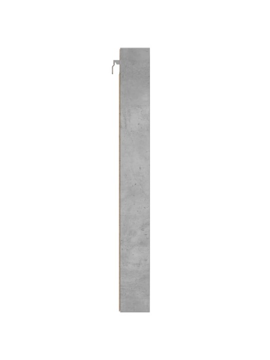 Vitrína betonově šedá 100 x 8,5 x 75 cm kompozitní dřevo