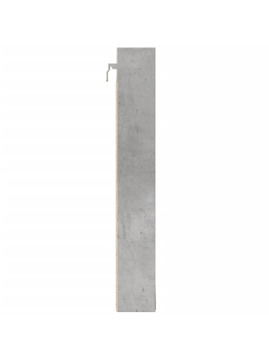 Vitrína betonově šedá 100 x 8,5 x 58 cm kompozitní dřevo