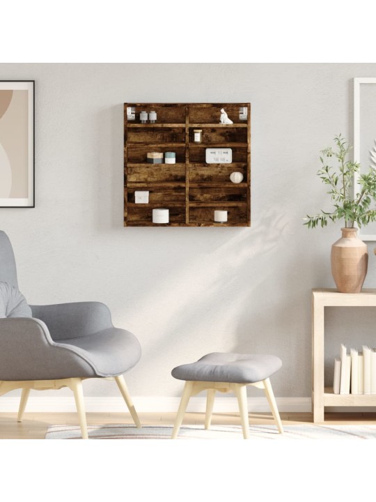 Vitrína kouřový dub 60 x 8,5 x 58 cm kompozitní dřevo