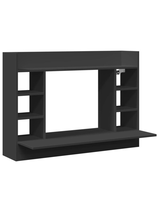 Nástěnný psací stůl černý 105 x 48 x 75 cm kompozitní dřevo