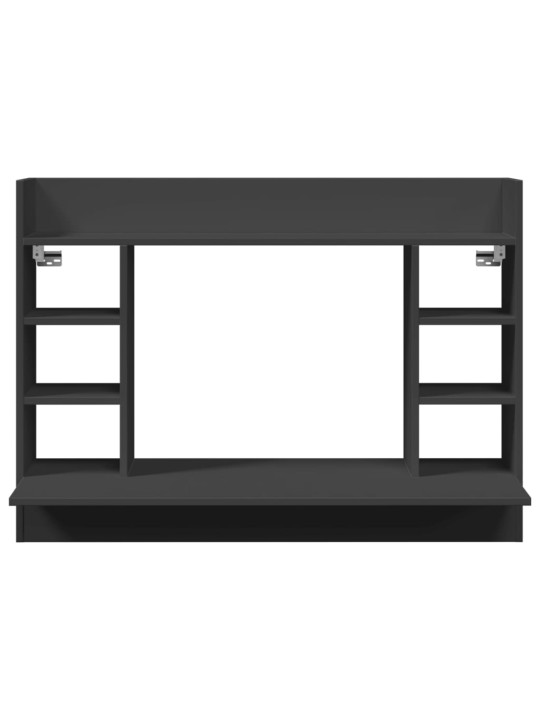 Nástěnný psací stůl černý 105 x 48 x 75 cm kompozitní dřevo