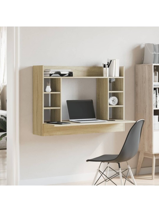 Nástěnný psací stůl dub sonoma 105x48x75 cm kompozitní dřevo