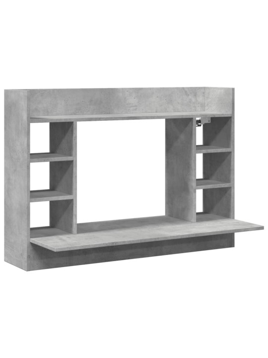 Nástěnný psací stůl betonově šedý 105x48x75 cm kompozitní dřevo