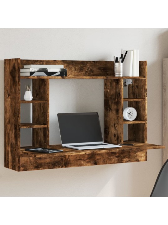 Nástěnný psací stůl kouřový dub 105x48x75 cm kompozitní dřevo