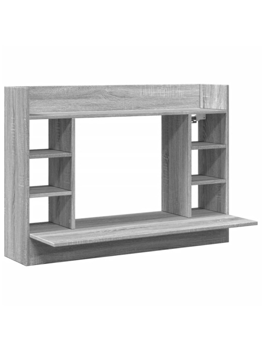 Nástěnný psací stůl šedý sonoma 105x48x75 cm kompozitní dřevo