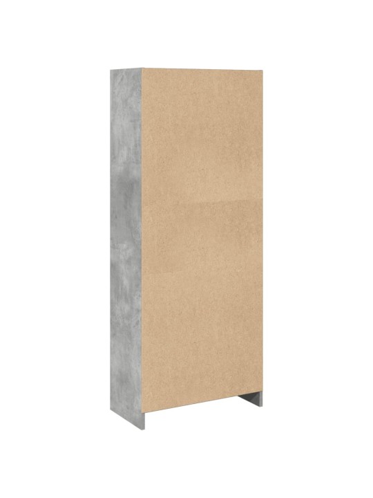 Knihovna betonově šedá 57 x 28,5 x 141 cm kompozitní dřevo