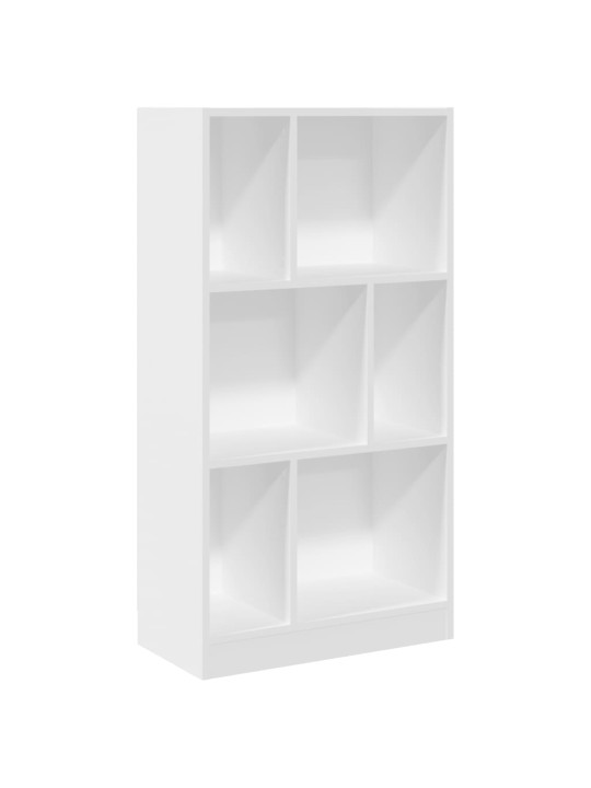 Knihovna bílá 57 x 28,5 x 107,5 cm kompozitní dřevo