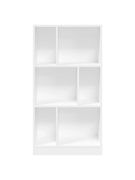 Knihovna bílá 57 x 28,5 x 107,5 cm kompozitní dřevo