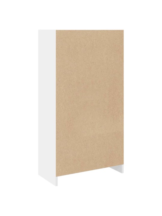 Knihovna bílá 57 x 28,5 x 107,5 cm kompozitní dřevo