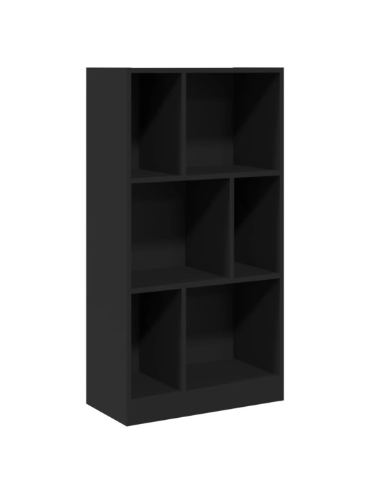 Knihovna černá 57 x 28,5 x 107,5 cm kompozitní dřevo