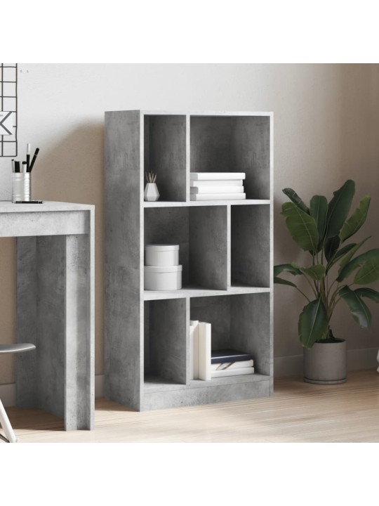 Knihovna betonově šedá 57 x 28,5 x 107,5 cm kompozitní dřevo