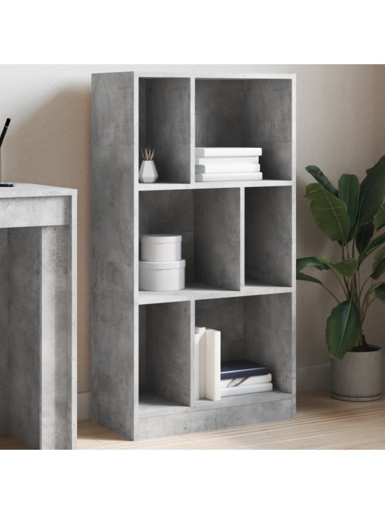Knihovna betonově šedá 57 x 28,5 x 107,5 cm kompozitní dřevo